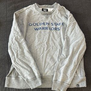 47 Brand Gray Golden State Warriors Crewneck